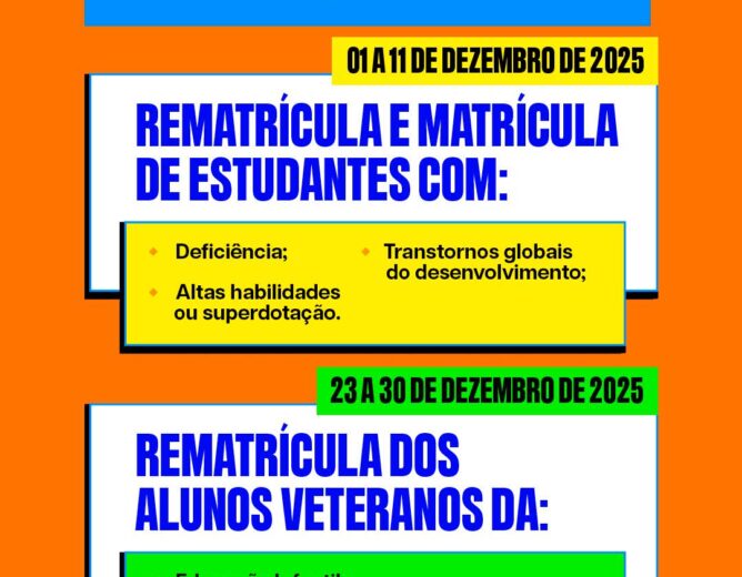 Prefeitura de Tibau anuncia calendário de matrículas para 2026
