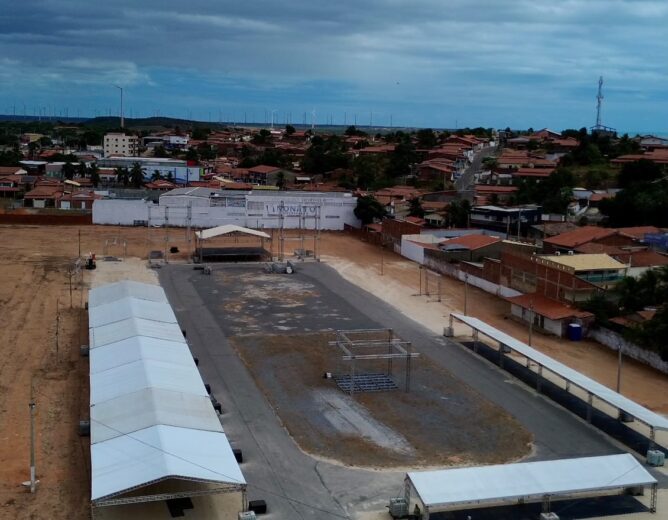 Estrutura da maior edição do Festival Gastronômico e Cultura de Tibau avança
